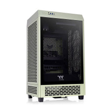 Thermaltake The Tower 200 Matcha Green Mini Computer Case, SPCC+Tempered Glass Material, Supports Up to 280mm Radiator, Up to 4 Fans Support, Removable Dust Filter, Matcha Green | CA-1X9-00SEWN-00